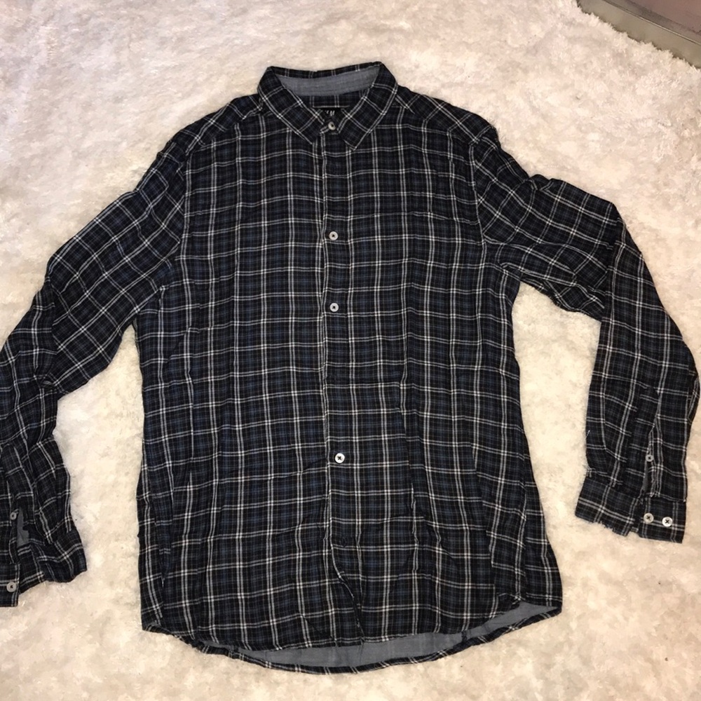 H&M plaid button down
